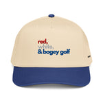 "Red, White, and Bogey Golf" Embroidered 5 panel cap